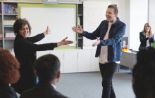 Watch Professor Green and Meera Syal surprise schoolkids with a Shakespeare lesson